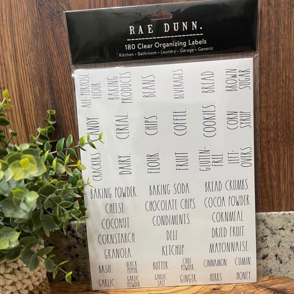 🆕 Rae Dunn | 180 Clear Home Organizing Labels Decals! - Picture 4 of 11